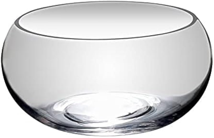 Amazon | 金魚鉢 丸型 ベタ飼育 水槽 ガラス メダカ鉢 透明 テーブル