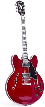 Amazon | GROTE Jazz Electric Guitar Semi-Hollow Body (Red