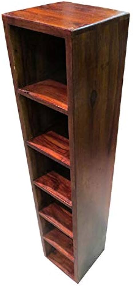 Amazon｜棚 ディスプレイボックス CDラック 木製 スリム家具 シェルフ