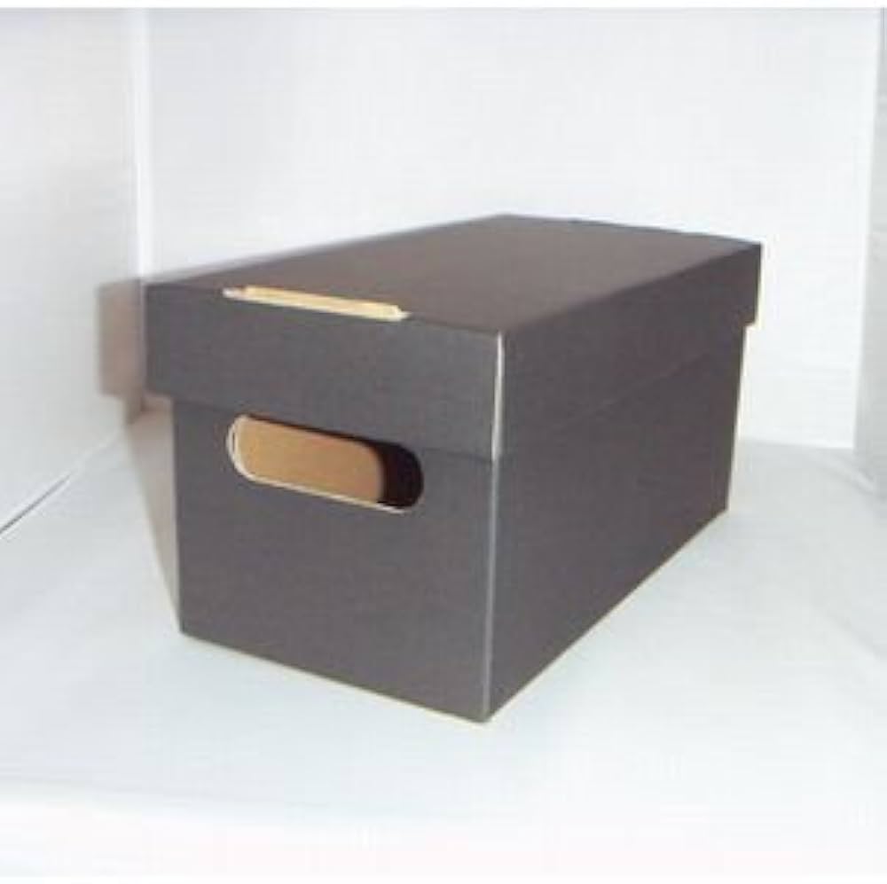 Amazon | CD用ダンボール（フタ付き）黒 5枚セット ACS-1072 / disk