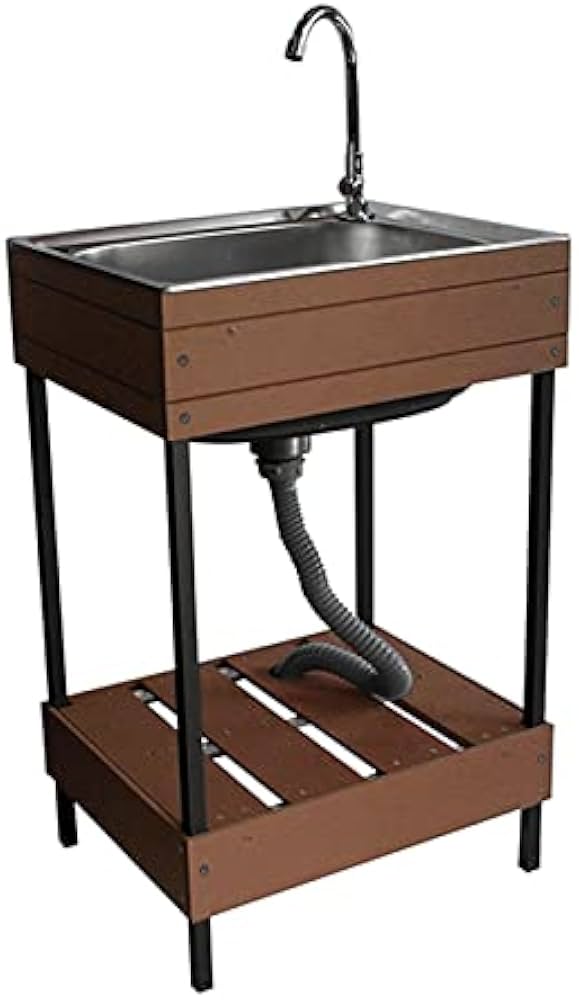Amazon.co.jp: 人工木 ガーデン シンク（小）[ブラウン] aks39804