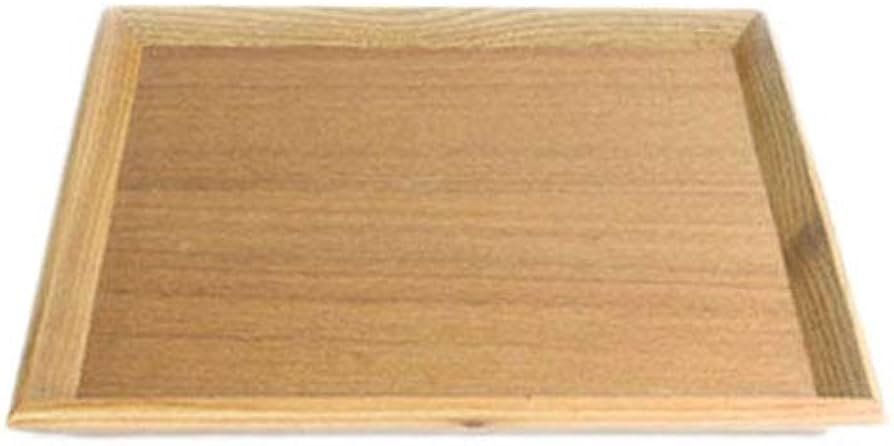Amazon｜トレー お盆 木製 舟型盆 約30×30cm 白木 正方形 四角｜トレイ