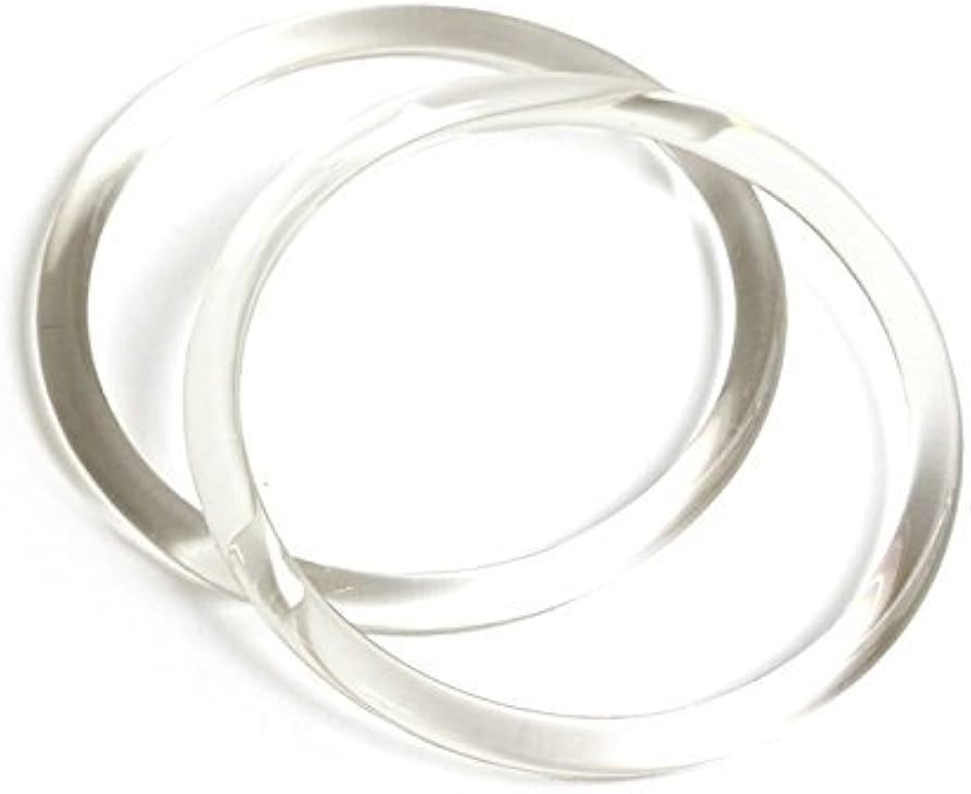 Amazon | ジャスミン プラスチックリングハンドル 2個入り φ13cm 透明