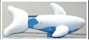 Amazon.co.jp: 空気ビニール風船 浮き輪 シャチ ブルー フロート 海外