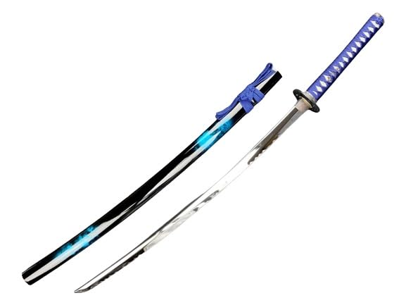 Amazon.co.jp: 模造刀 美術刀剣 泉水 せんすい 大刀 マーブル 青 V