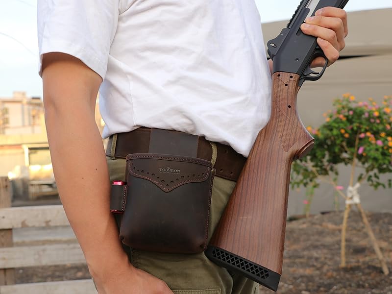 Amazon.co.jp: TOURBON シェルポーチ マガジンポーチ レザー 弾薬入れ