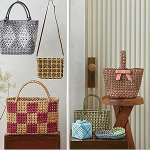 四つだたみ編みをマスターする クラフトバンドのバッグとかご: 初心者