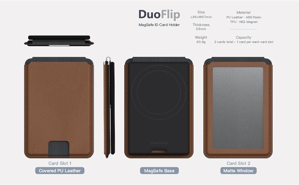 Amazon.com: SleekStrip DuoFlip Flippable Magnetic ID Card Holder
