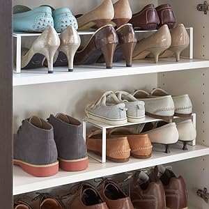 Amazon｜山崎実業(Yamazaki) 下駄箱中 伸縮シューズラック フレーム