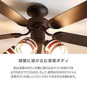 Amazon.co.jp : LOWYA ロウヤ 照明 シーリングファンライト シーリング