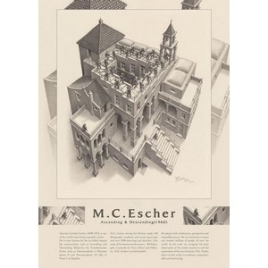 Amazon | 500ピース ジグソーパズル M.C.Escher 上昇と下降(1960