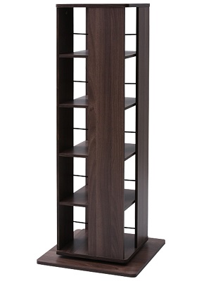 Amazon｜山善(YAMAZEN) 回転本棚 幅45×奥行45×高さ115.5cm 5段 壁付け