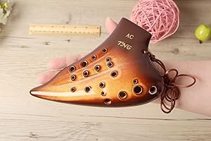 Amazon | TNG オカリナ 楽器 [ トリプル/アルト/ブラウンゴールド ] C