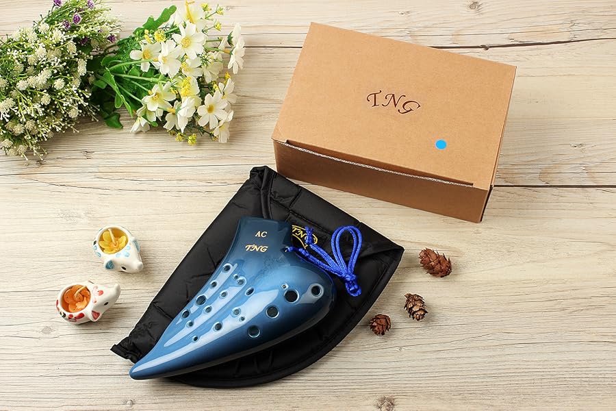 Amazon | TNG オカリナ 楽器 [ トリプル/アルト/グラデーションブルー