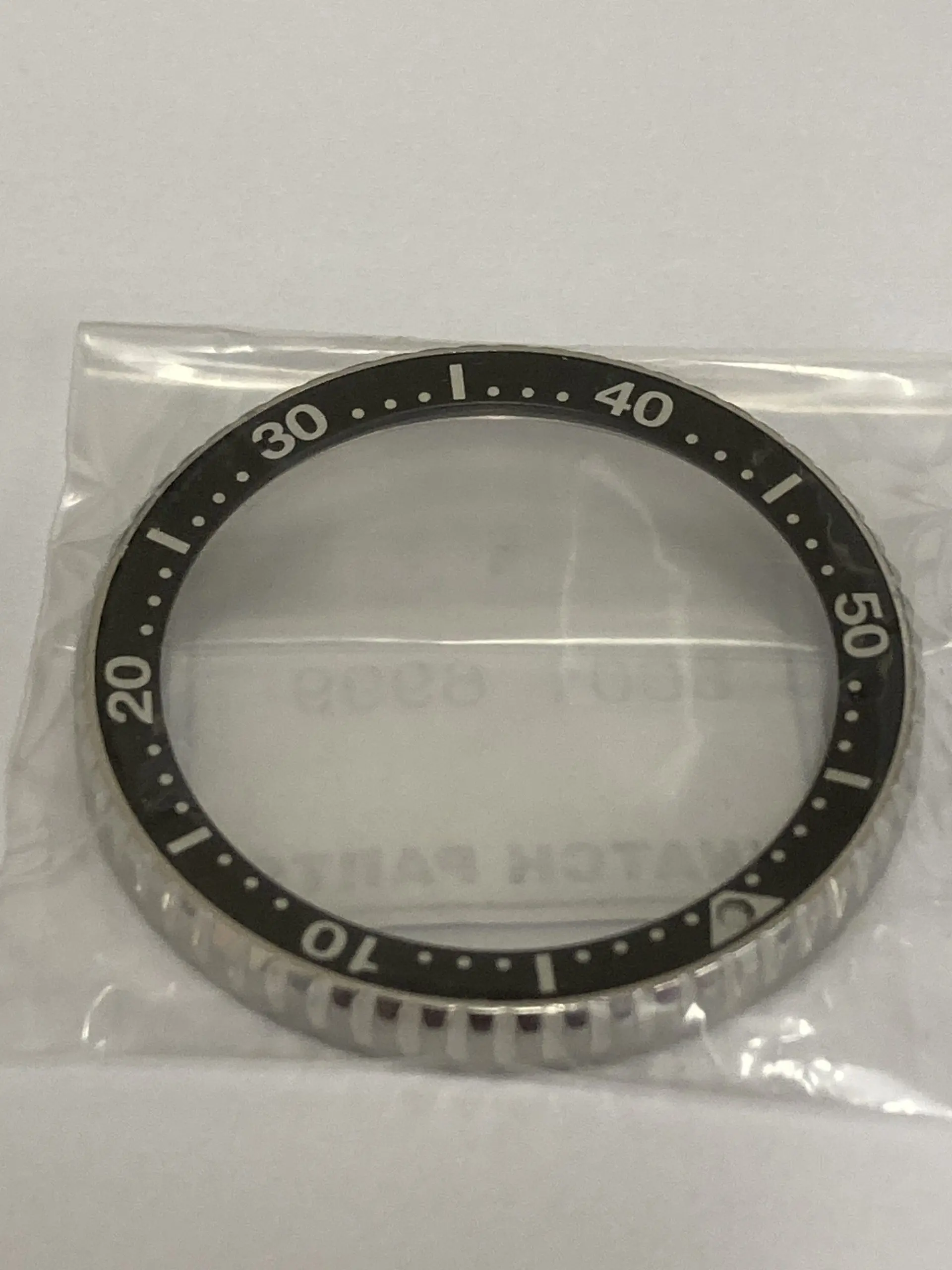Genuine Seiko Bezel 86016999 Stainless with Black Insert SNJ025