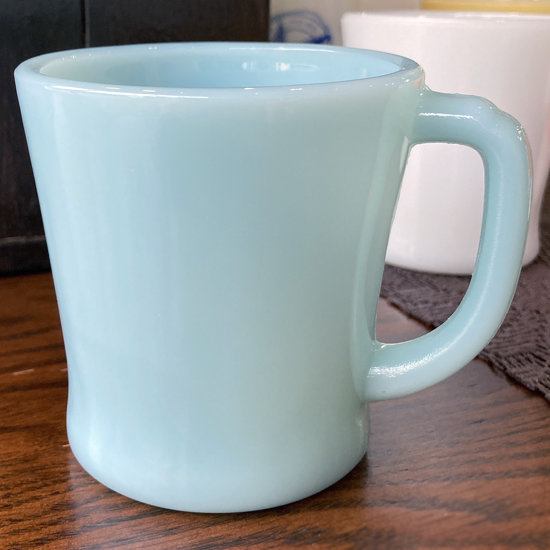 Dハンドルマグ ターコイズブルー 1956年～1958年製造 Fire-king