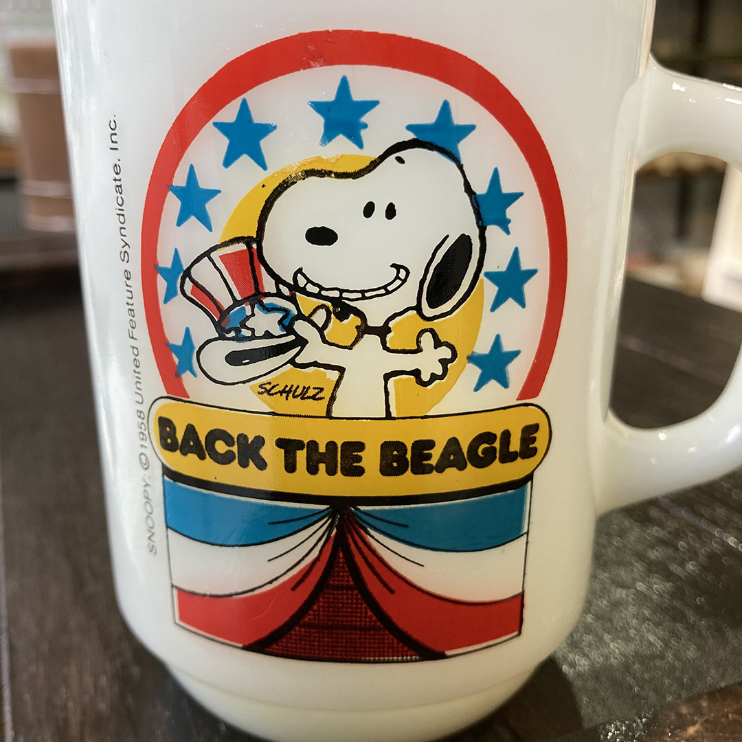 9オンスマグ スヌーピープレジデントNO.1 1980年製造 Fire-King