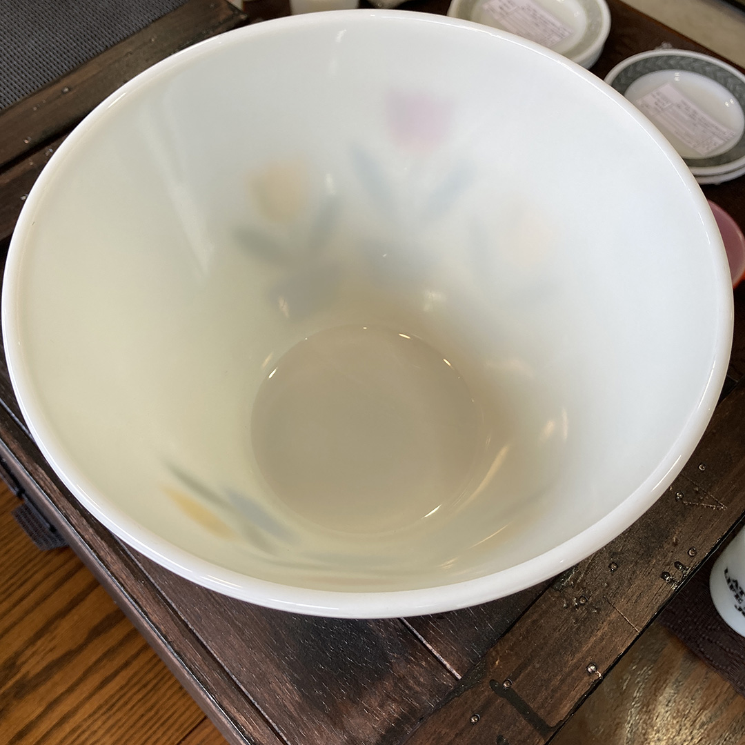 チューリップミキシングボウル アイボリー 1950年代前半製造 Fire-king