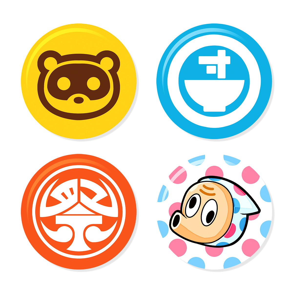 缶バッジ セットA｜豆狸のバケル 公式グッズ