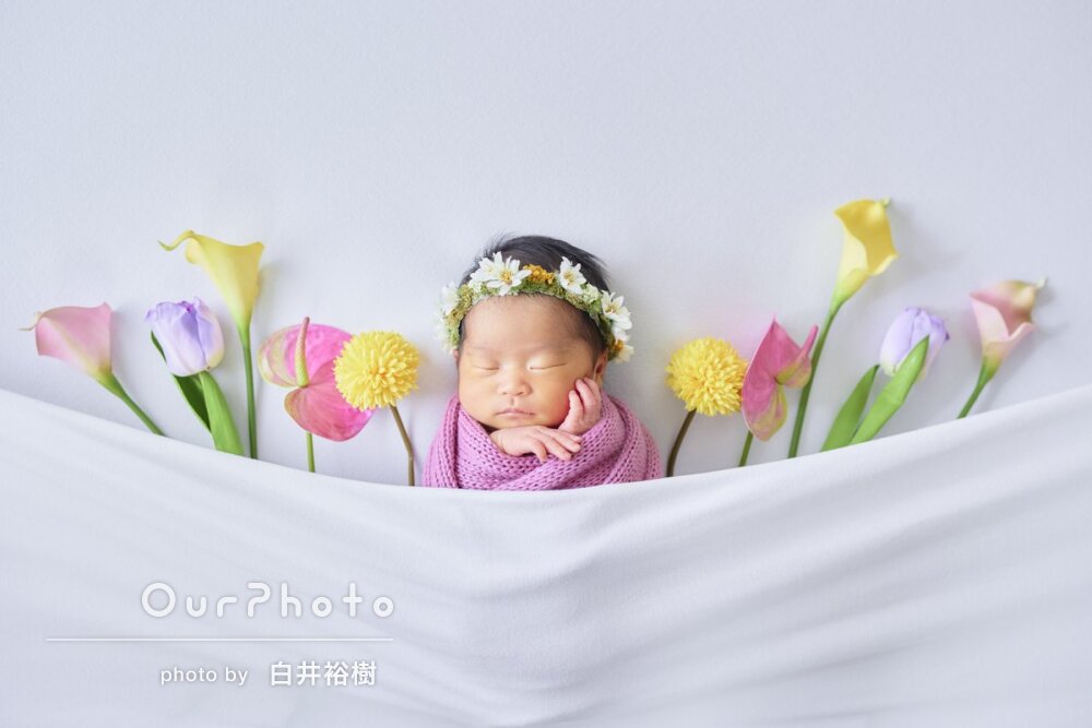 お部屋でニューボーンフォト | Mamma Levata in IMPERIAL HOTEL OSAKA