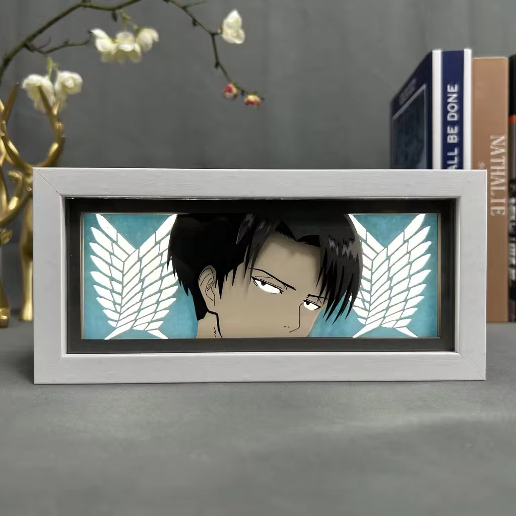 Levi Light Box – Bold Attack on Titan LED Decor for Fans – Manga
