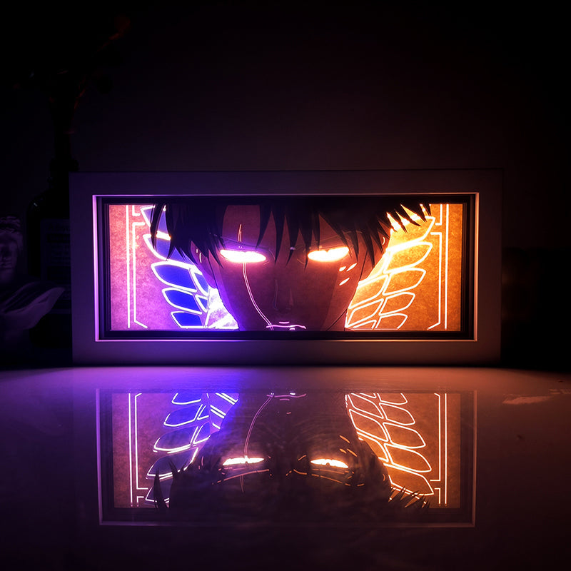 Levi Light Box – Bold Attack on Titan LED Decor for Fans – Manga