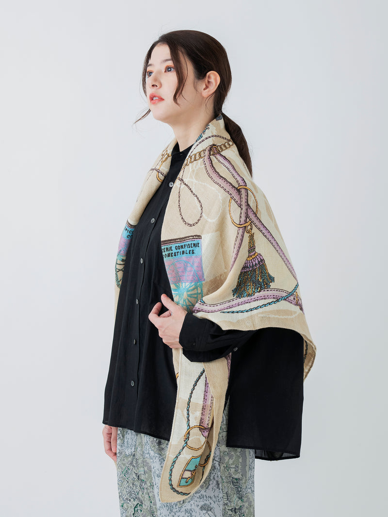 リネンミックスストール120＞コラージュカート – manipuri