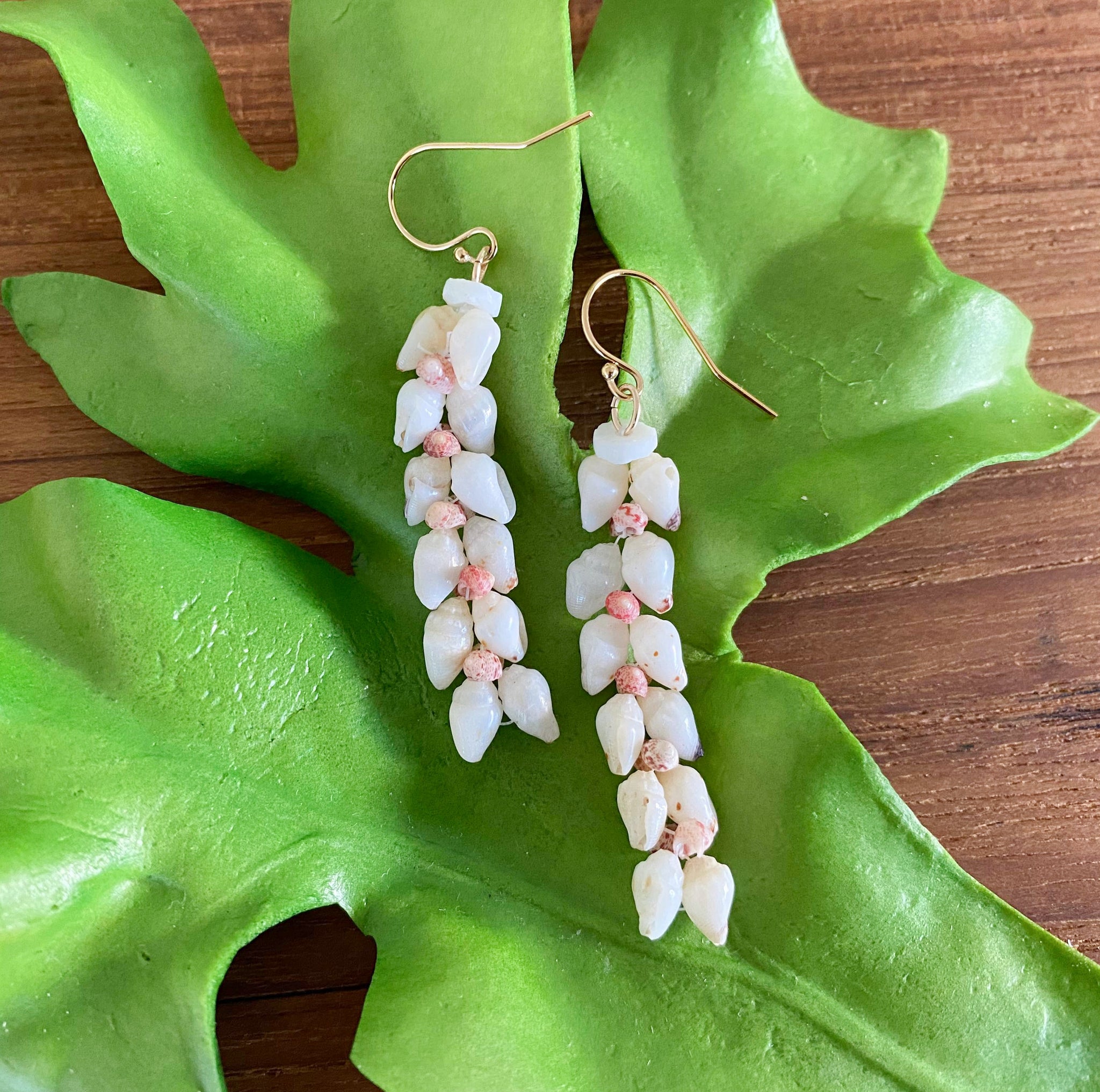 ニイハウシェル&カヘレラニピンク ピアス – MANOA.