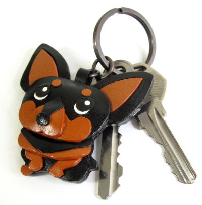 ミニチュアピンシャー キーホルダー［うちの子革小物］| machibouke