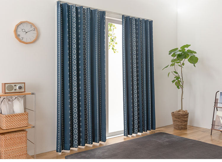 2級遮光 カーテン 7サイズ おしゃれ 北欧 洋風 ドレープカーテン