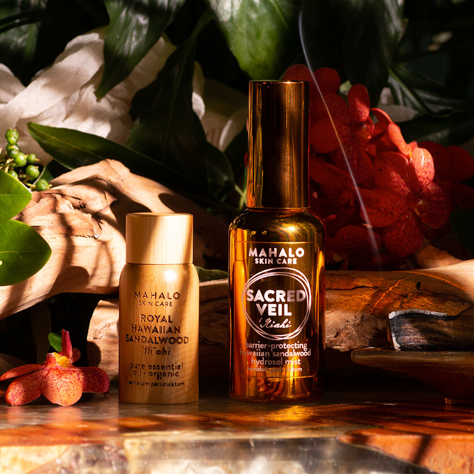 The SACRED VEIL barrier protecting royal hawaiian sandalwood