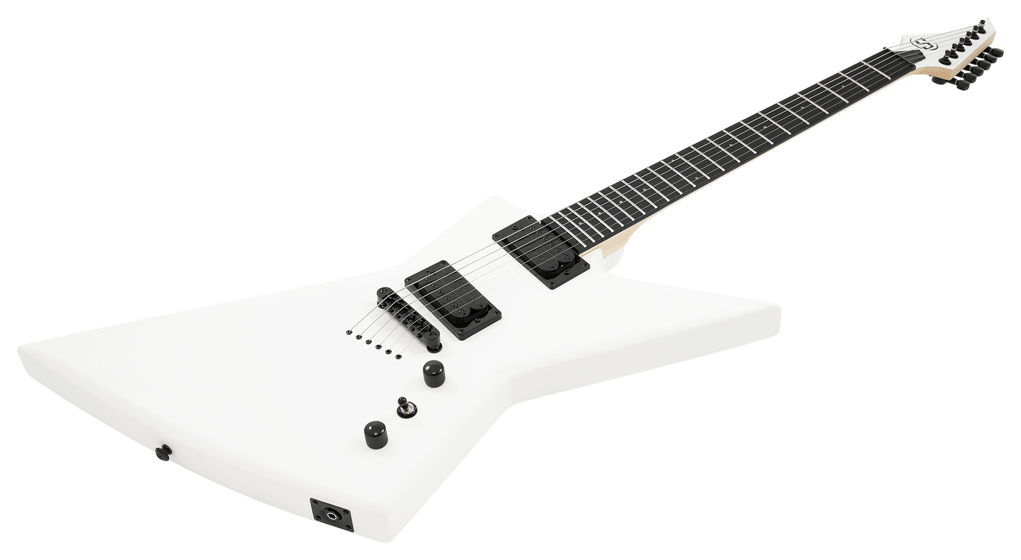S by Solar EB4.6W – White Matte Electric Guitar – Mahogany Music