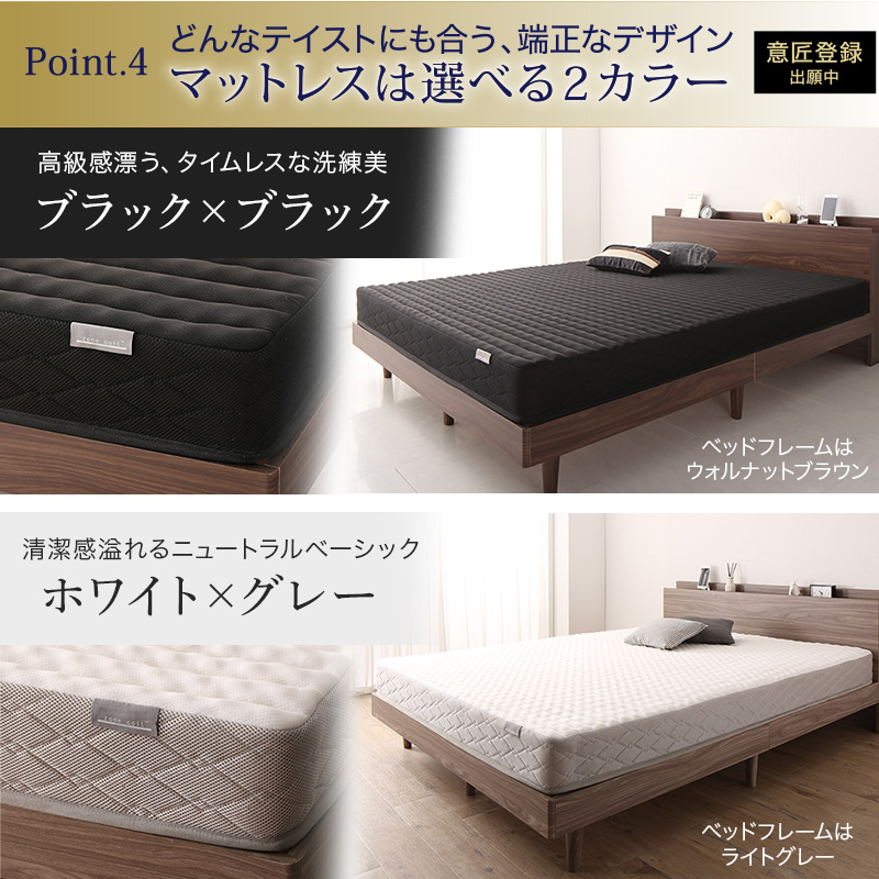 棚・コンセント付きデザインすのこベッド DIX【デイス】ゾーンコイル