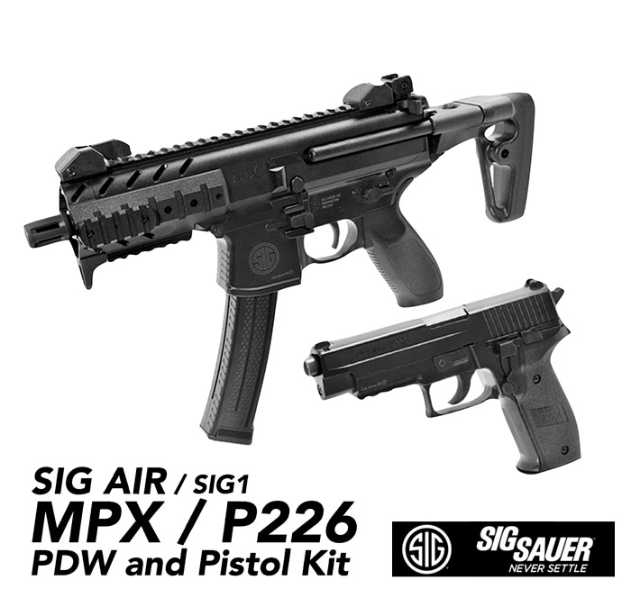 SIG AIR/SIG1 MPX/P226 PDW and Pistol Kit エアーコッキングガン