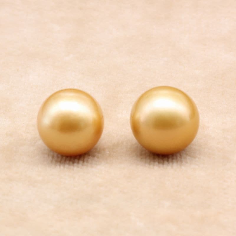 南洋真珠ピアスP-01ゴールド/11mm | ジェイパールオンラインショップ