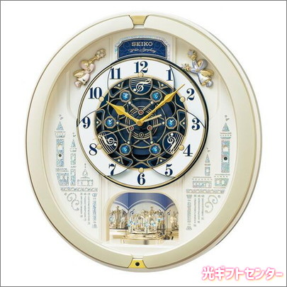 SEIKO セイコー メロディ電波からくり掛時計（39曲入） RE579S なら