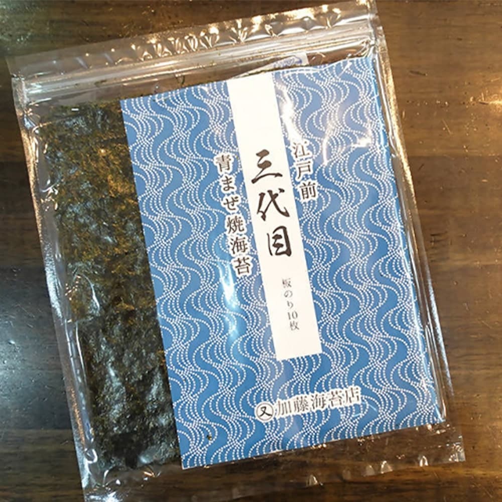 江戸前三代目青まぜ焼海苔 板のり10枚入 | BAYFM公式通販サイト #78STORE
