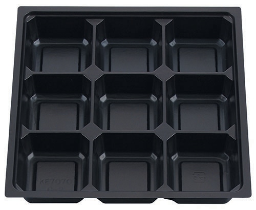 エフピコチューパ 仕出し弁当容器 紙ボックス用 PS中仕切 70-70B 黒 50