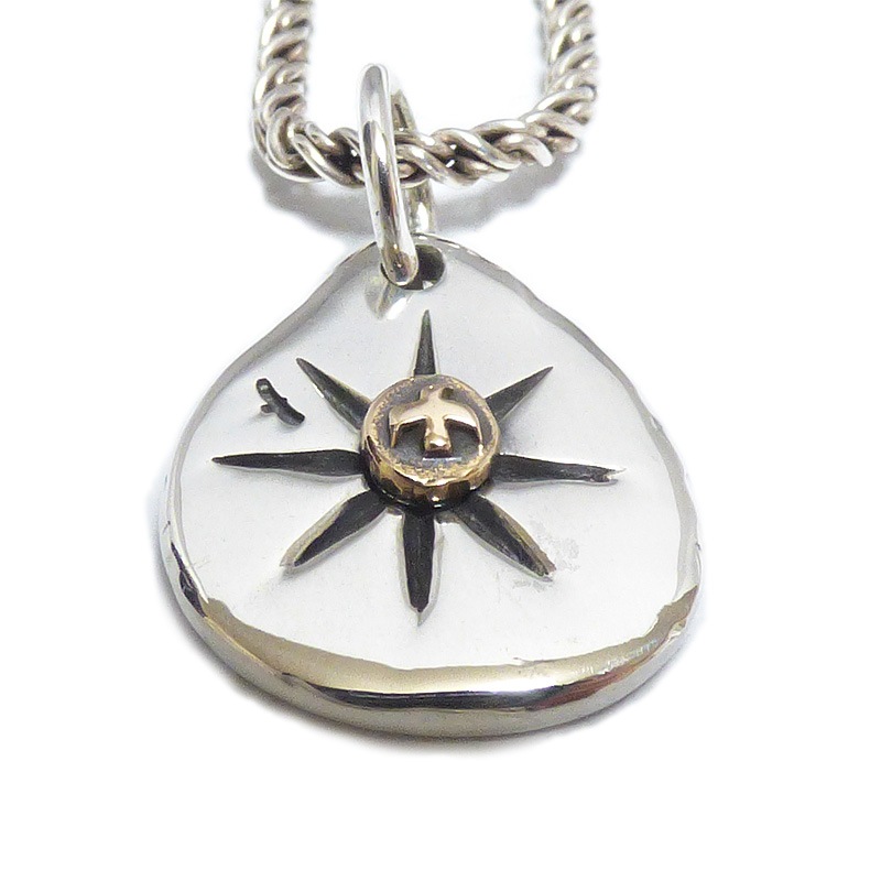 ネイティブ ゴールド・イーグル サン シンボル(鷲と太陽) 楕円プレート