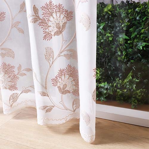 オーダー】ナチュラルエレガンス 裾カラーの刺繍レース CJ18325(ピンク