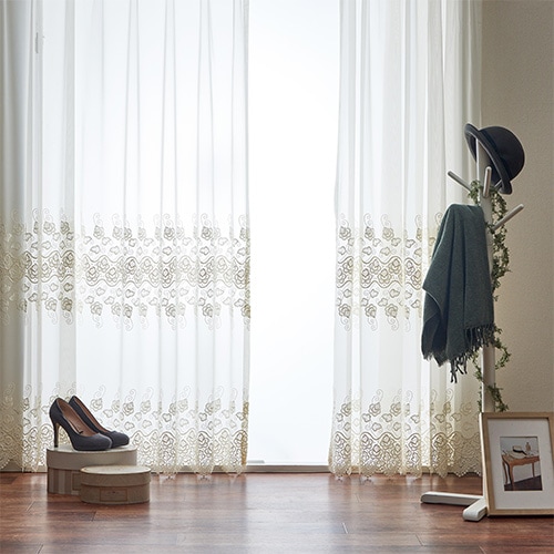 オーダー】シームレス 刺繍柄のレース TA15515(アイボリー) | レース