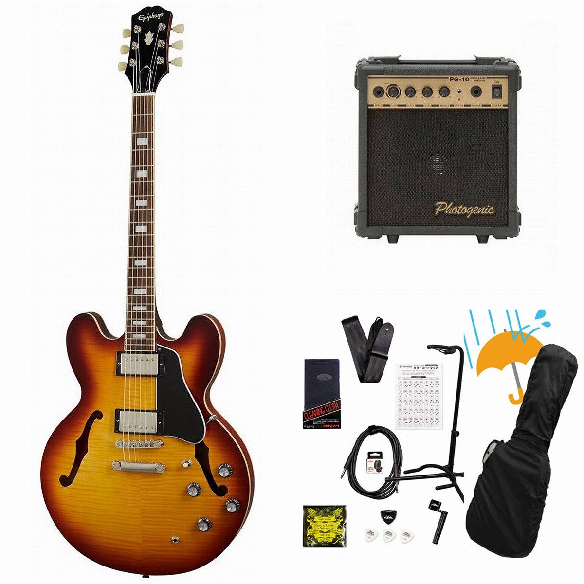 Epiphone / Inspired by Gibson ES-335 Figured Raspberry Tea Burst