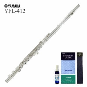 YAMAHA / YFL-412 ヤマハ Eメカ付 管体銀製 《厳選アクセサリーセット