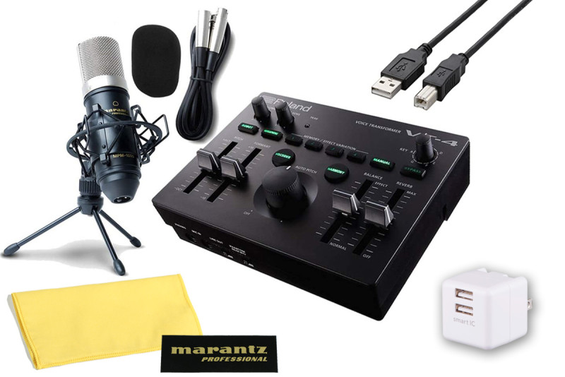 Roland / VT-4 コンデンサーマイクセット -USB2ポートACアダプタ、USB