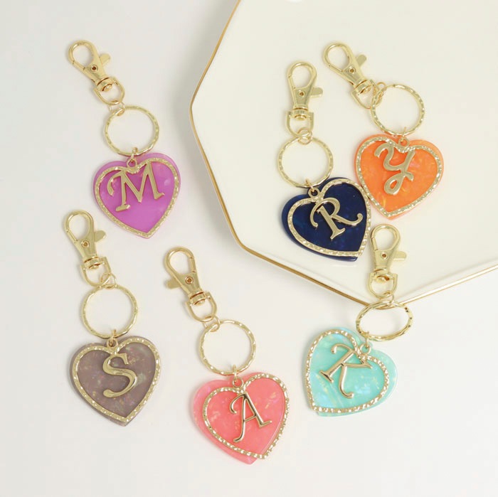 バッグチャーム ハート イニシャル【6type】 | その他,バッグチャーム