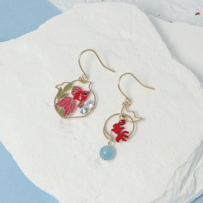 ピアス フック 和風 金魚鉢 | ピアス,ピアス,和風 | Mignon de Bijoux