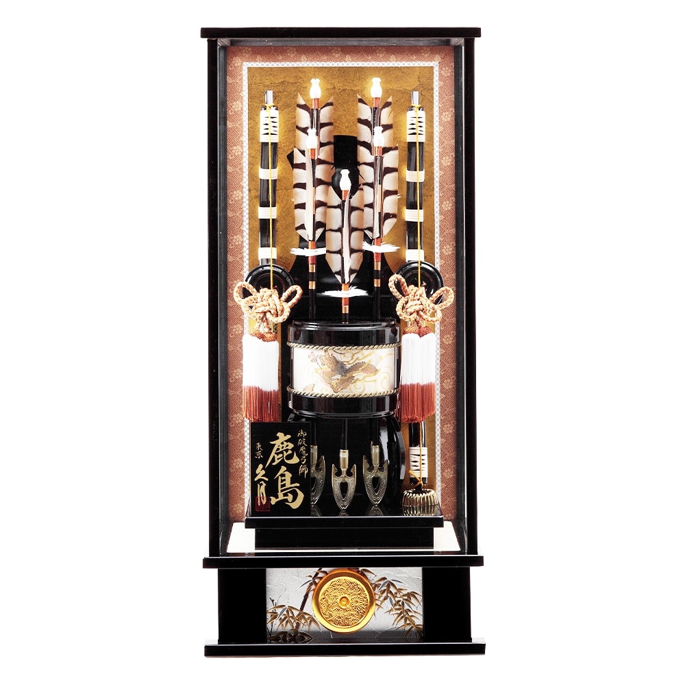 破魔弓 久月 破魔矢 初正月飾り コンパクト 鹿島 18号 ガラスケース