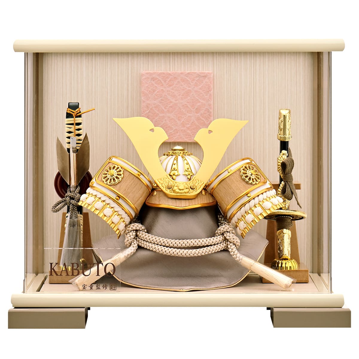 五月人形 ケース飾り 兜飾り コンパクト かぶと ミニ おしゃれ 横幅