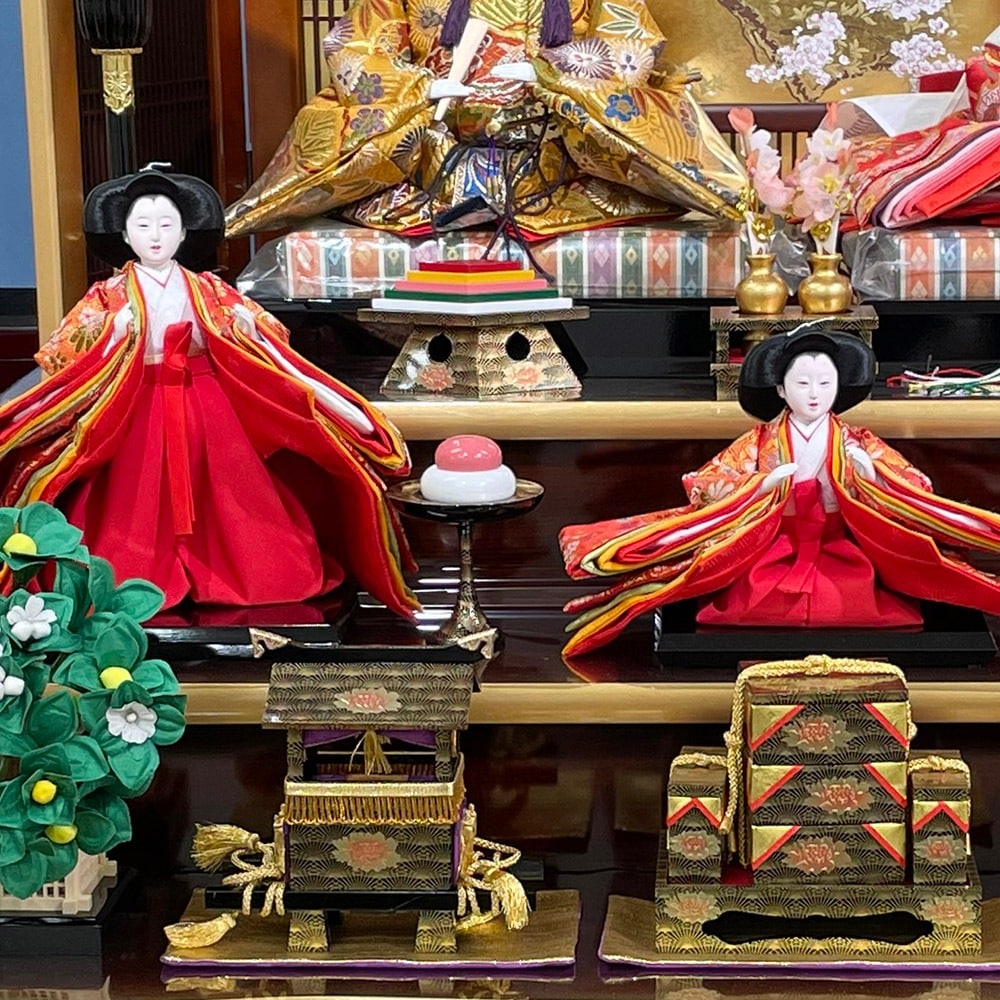 雛人形 久月 ひな人形 お祝い 三段飾り 段飾り 西陣織金襴 秀峰雛 駿河