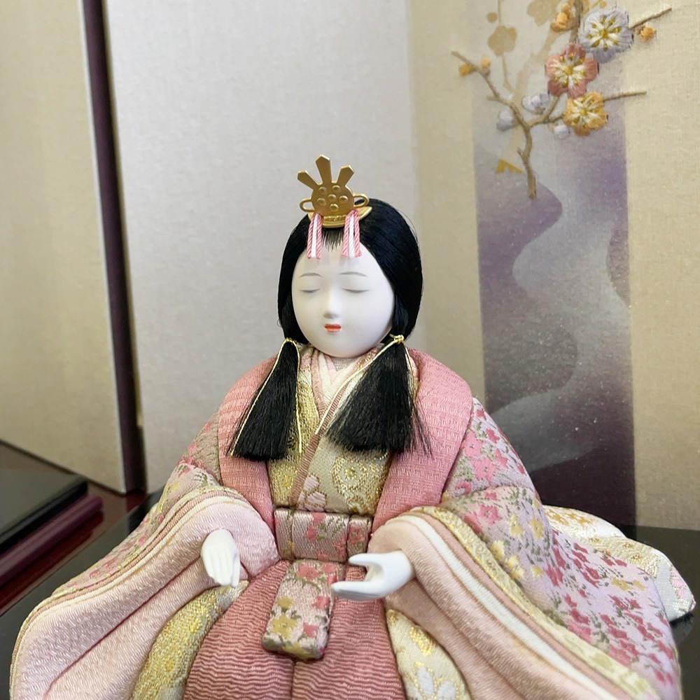 雛人形 お祝い 木目込み 一秀 ひな人形 親王飾 桃山雛 17号 かわいい
